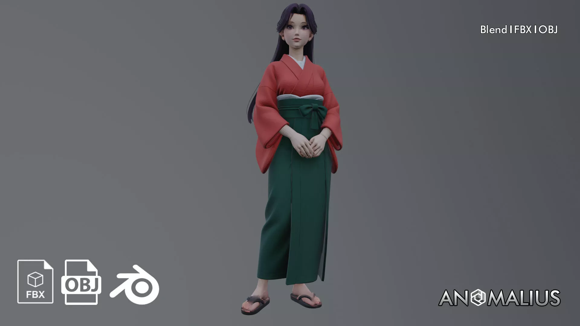 japanese girl 3D model