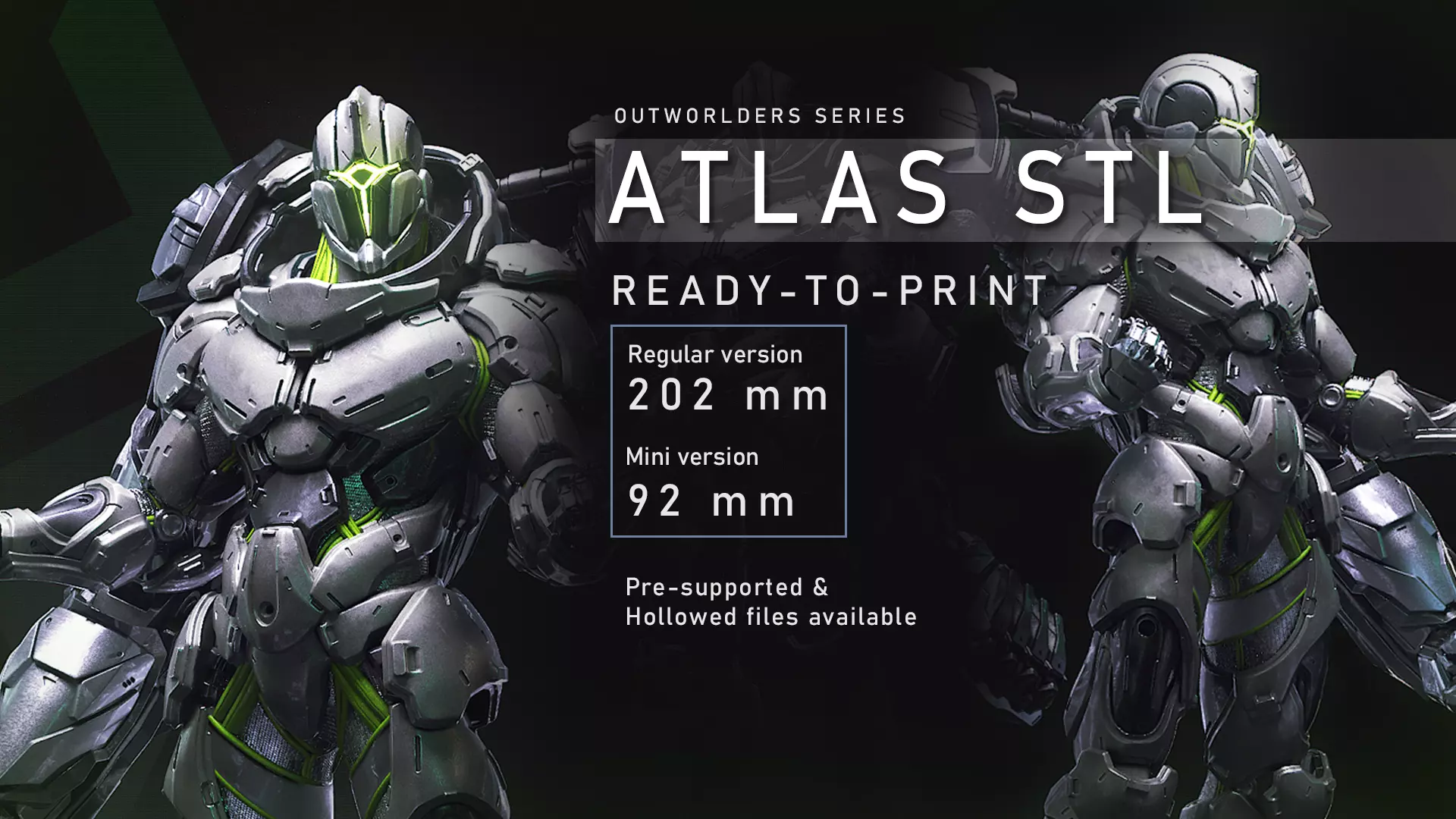Atlas STL for 3D Printing - Outworlders Series 3D print model 3D print model