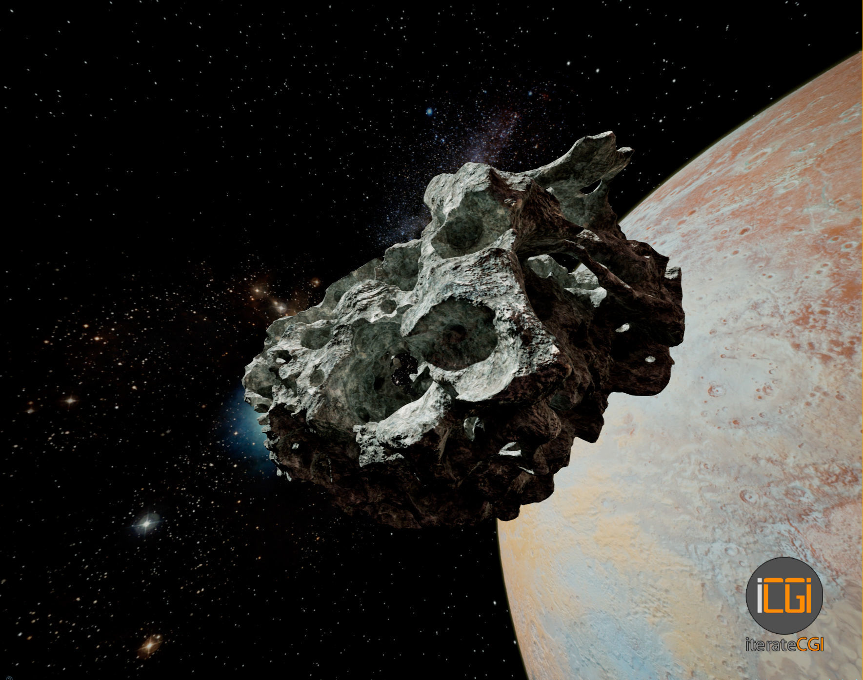 Detailed Asteroid2 Low-poly 3D model_17