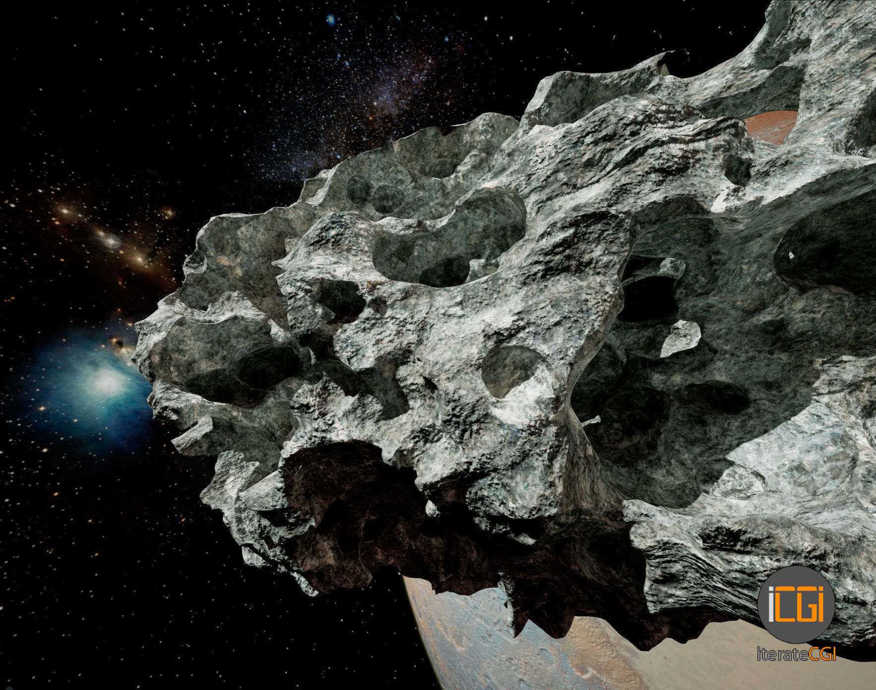 Detailed Asteroid2 Low-poly 3D model_6