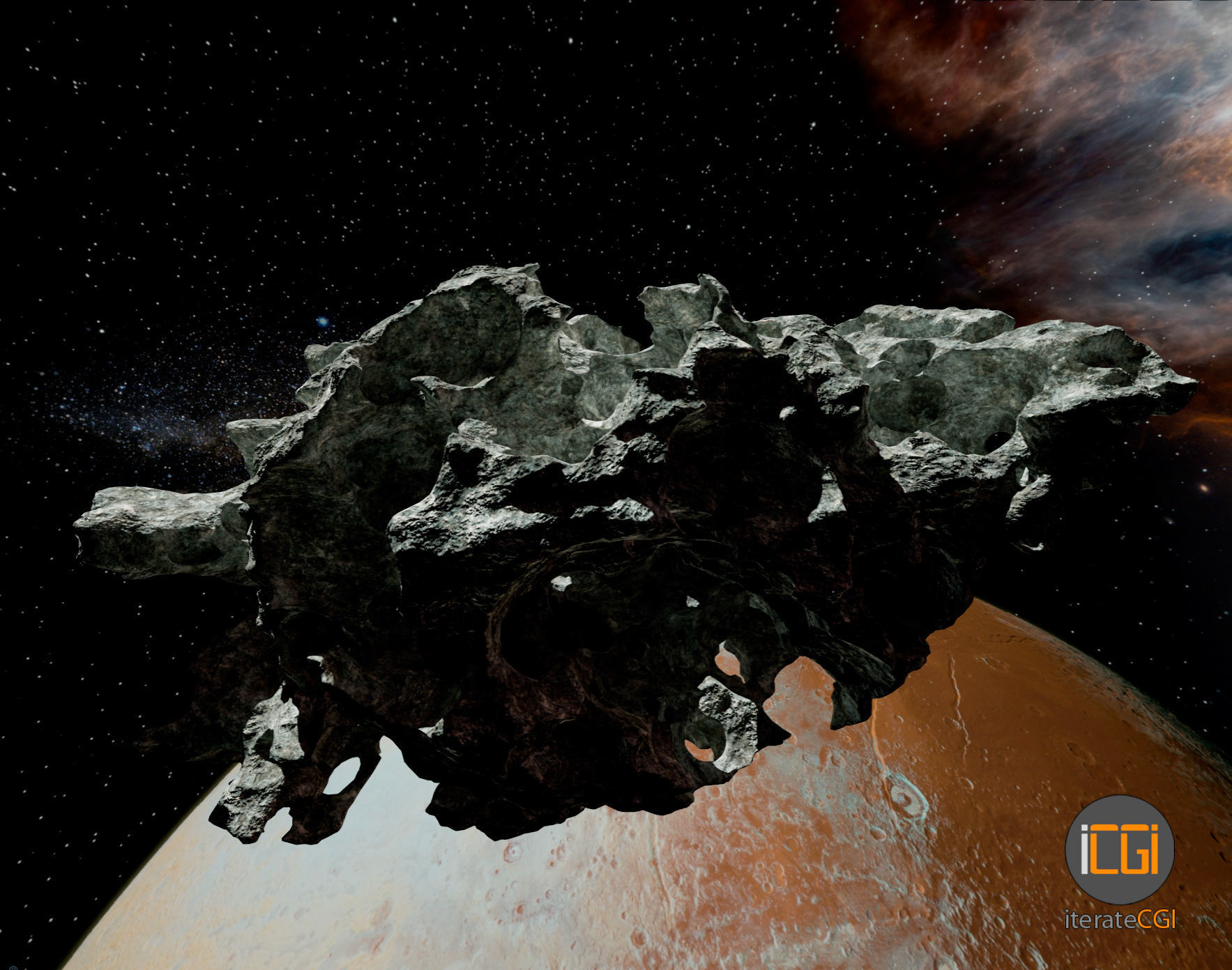 Detailed Asteroid2 Low-poly 3D model_9