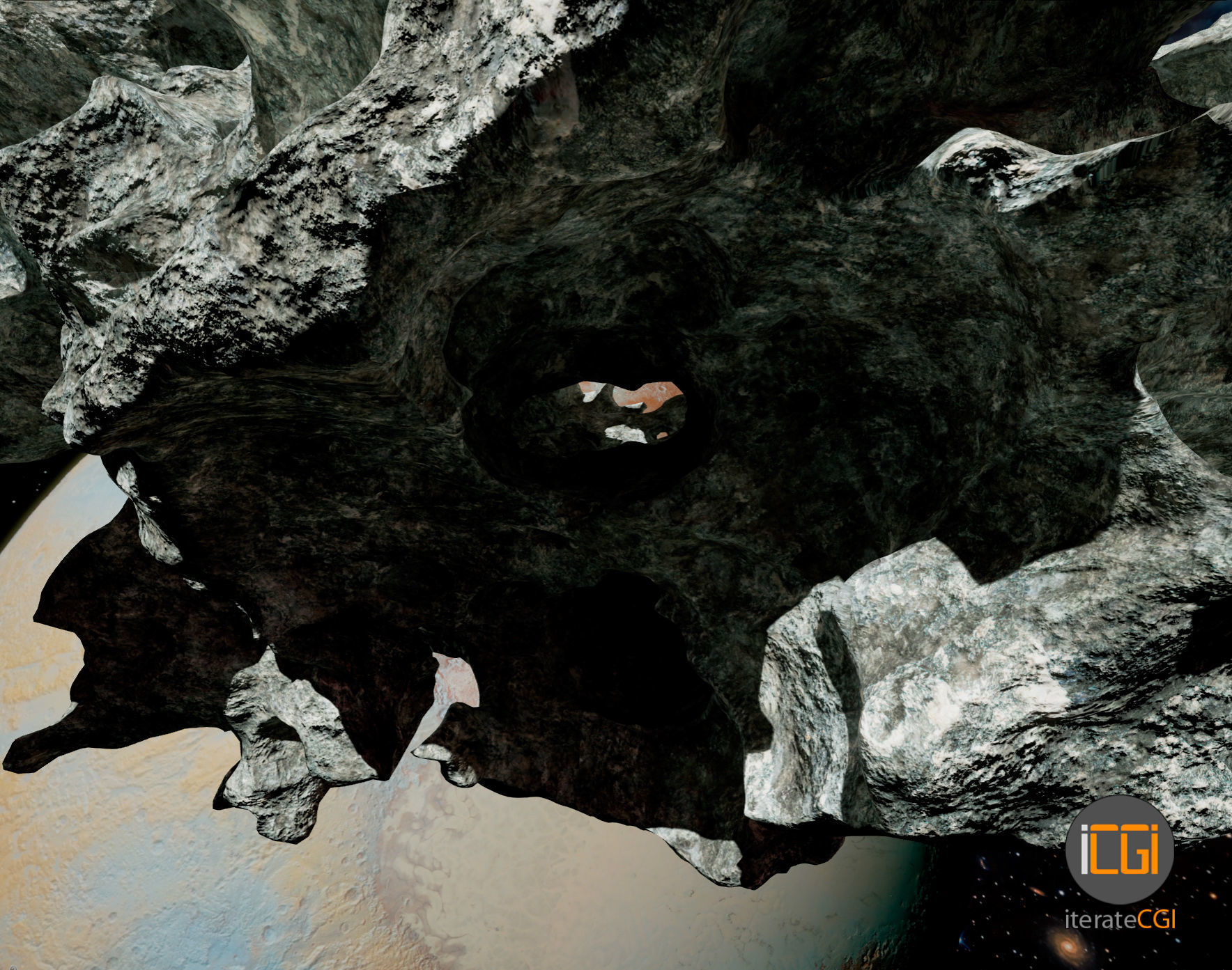 Detailed Asteroid2 Low-poly 3D model_14