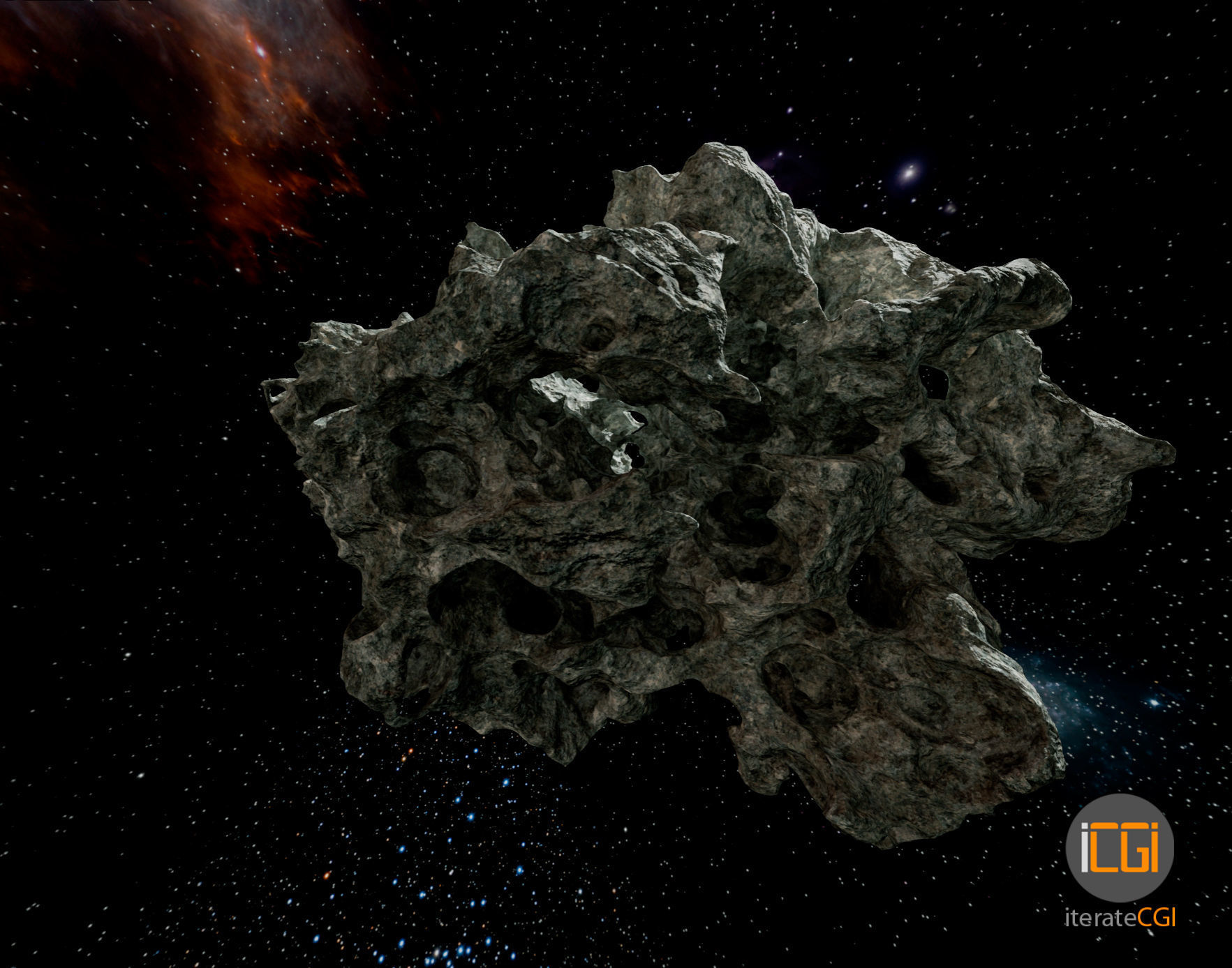 Detailed Asteroid2 Low-poly 3D model_5