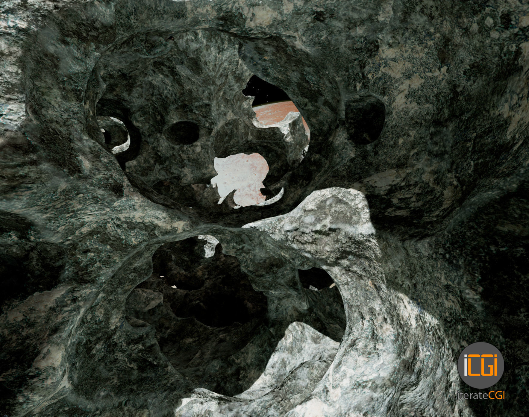 Detailed Asteroid2 Low-poly 3D model_12