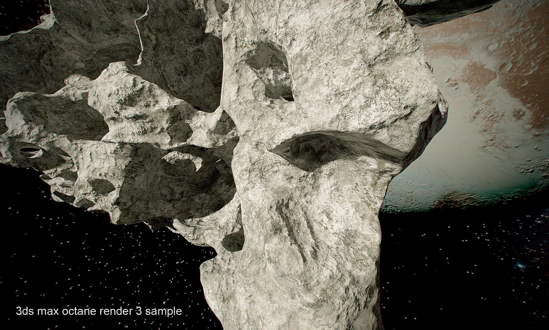 Detailed Asteroid2 Low-poly 3D model_25