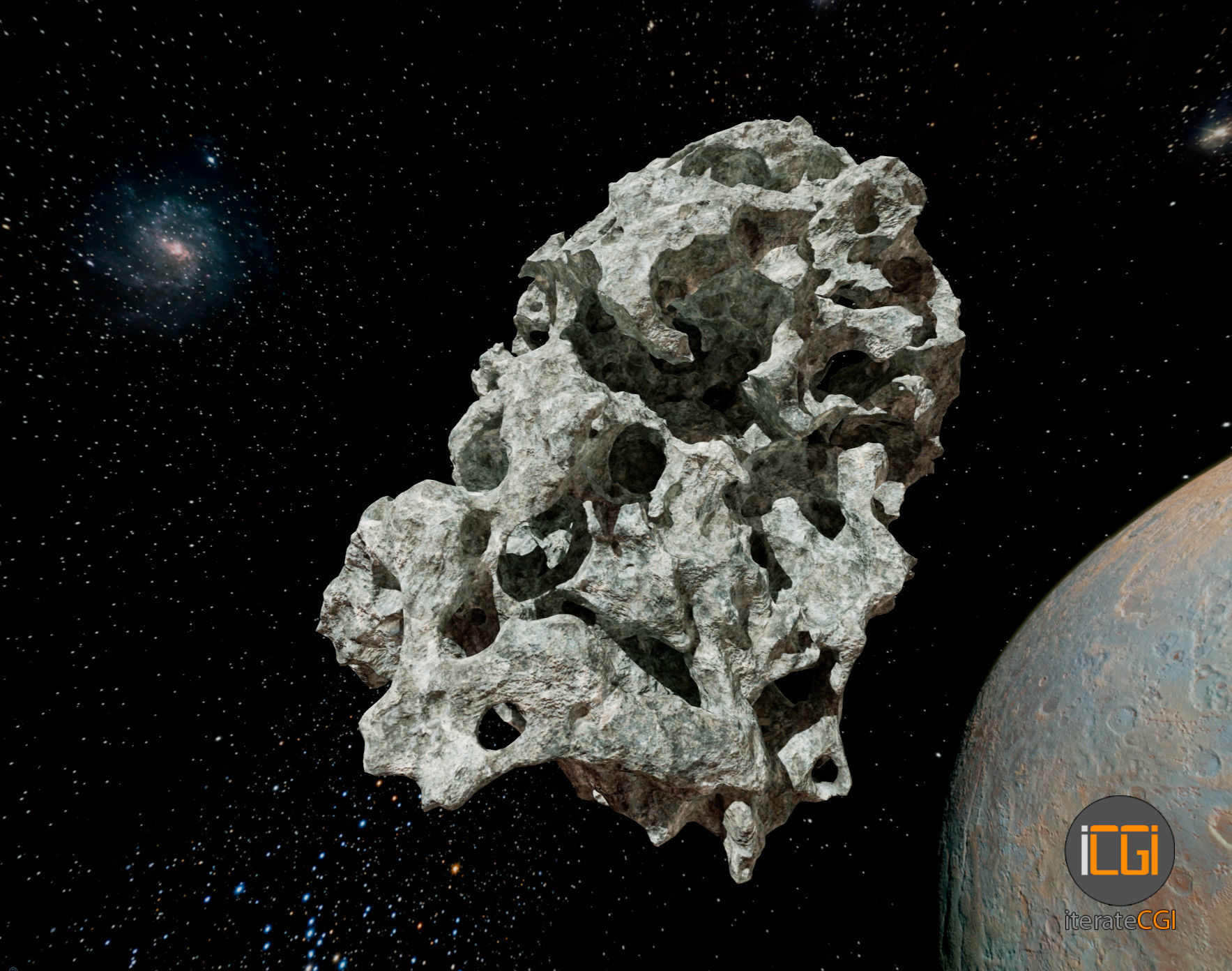 Detailed Asteroid2 Low-poly 3D model_7