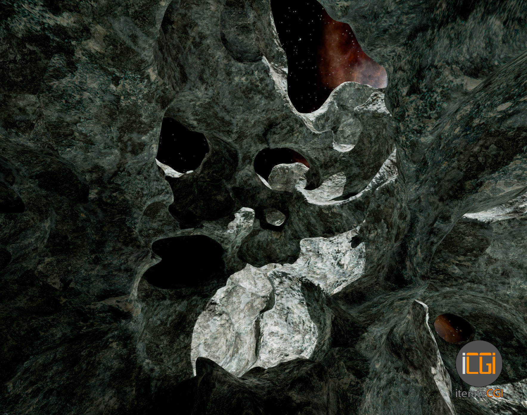 Detailed Asteroid2 Low-poly 3D model_13