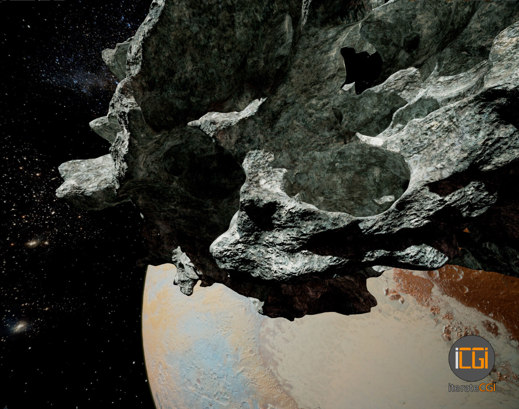 Detailed Asteroid2 Low-poly 3D model_11