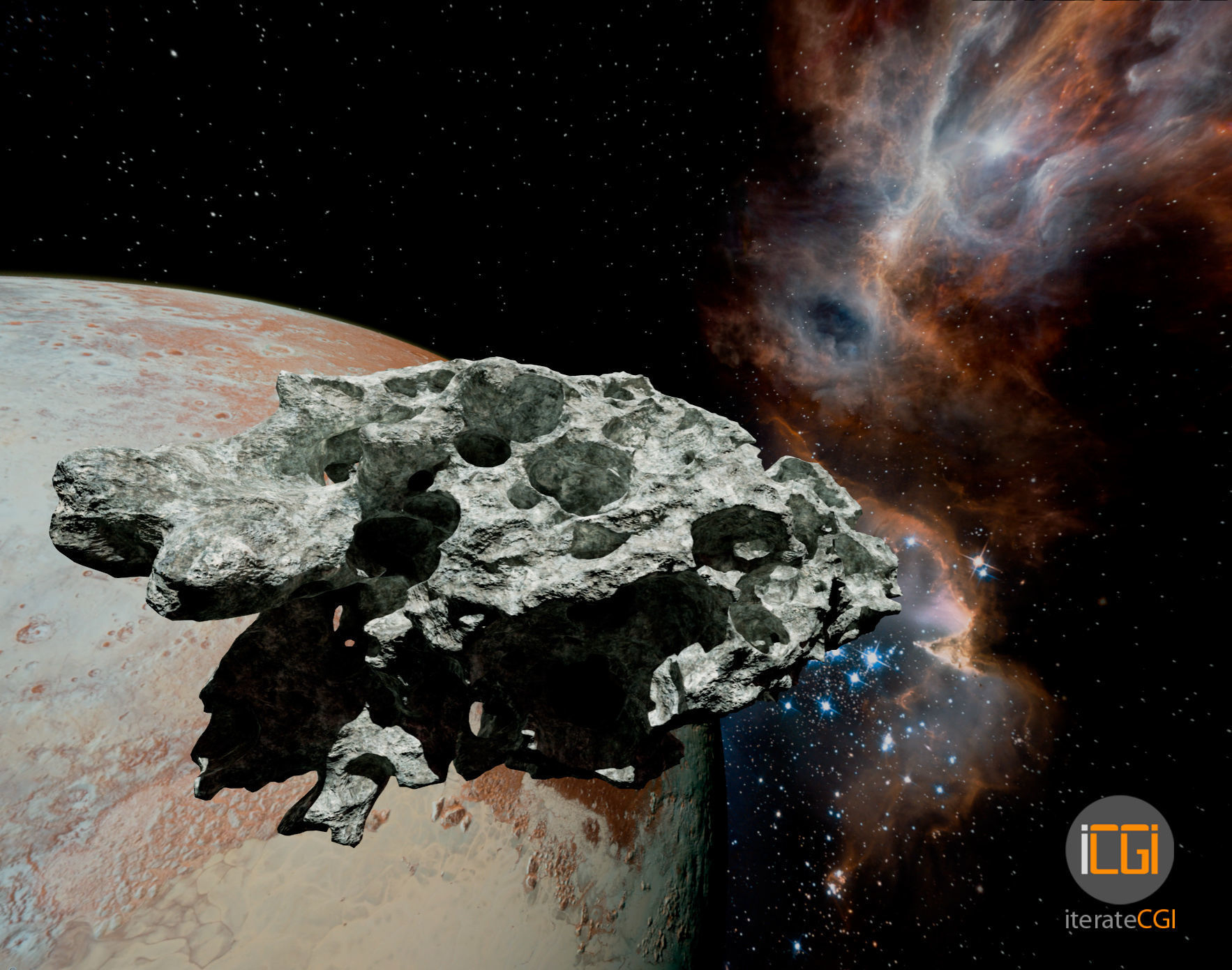 Detailed Asteroid2 Low-poly 3D model_3