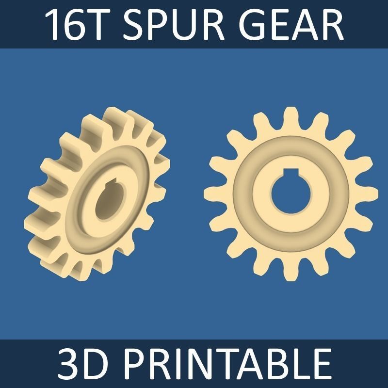 16-Tooth Spur Gear 02 Free 3D print model