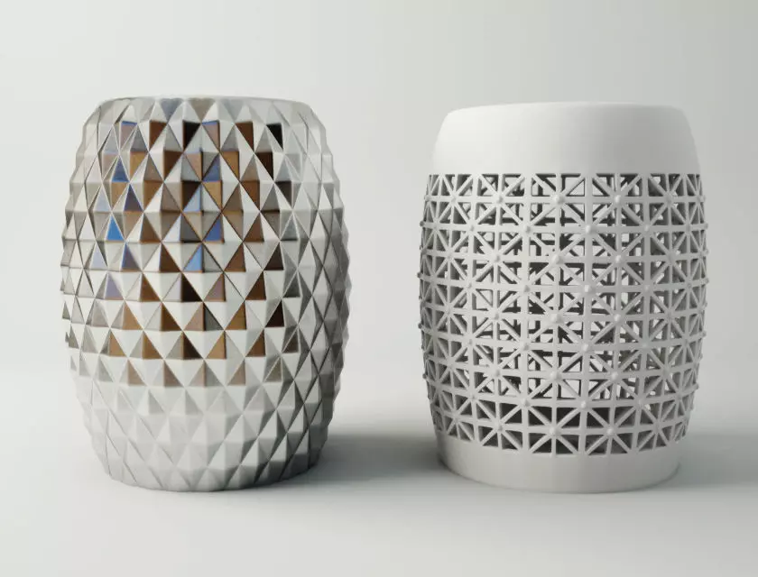 Ceramic Garden Stools 2 3D model
