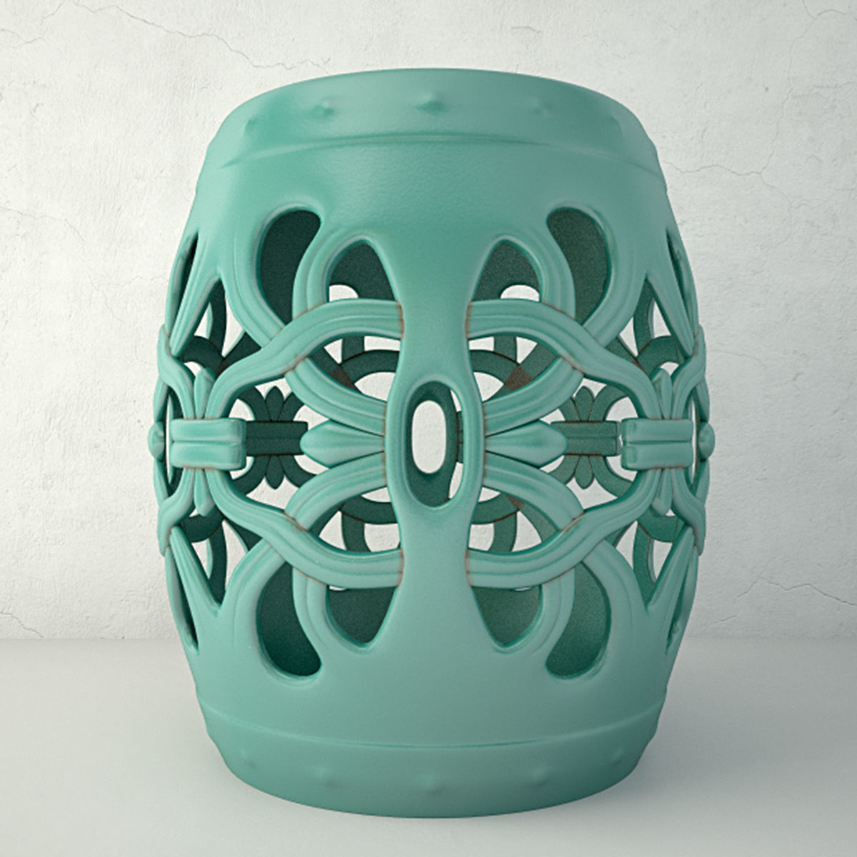 Ceramic Garden Stools 3 3D model_4