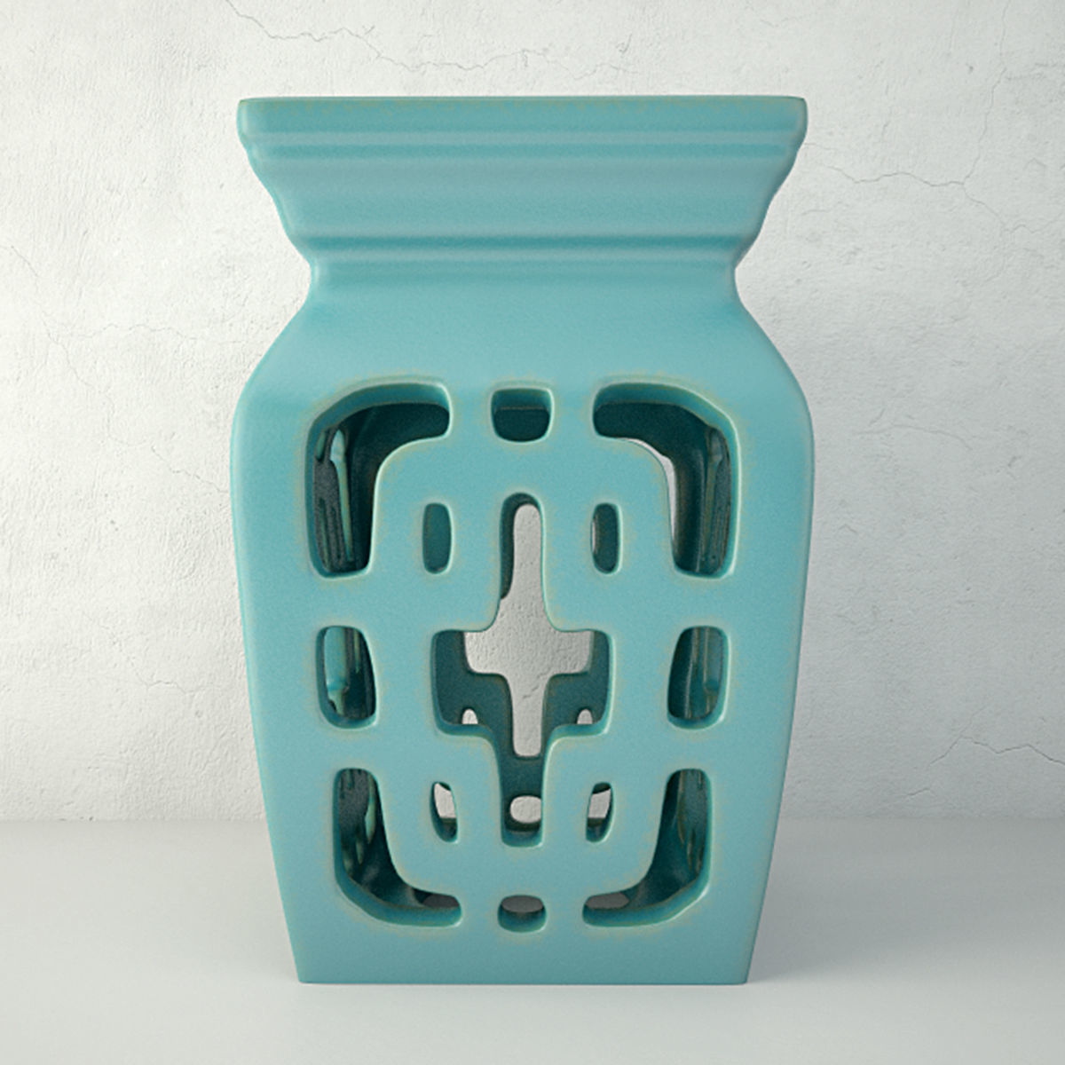 Ceramic garden stools 4 3D model_4