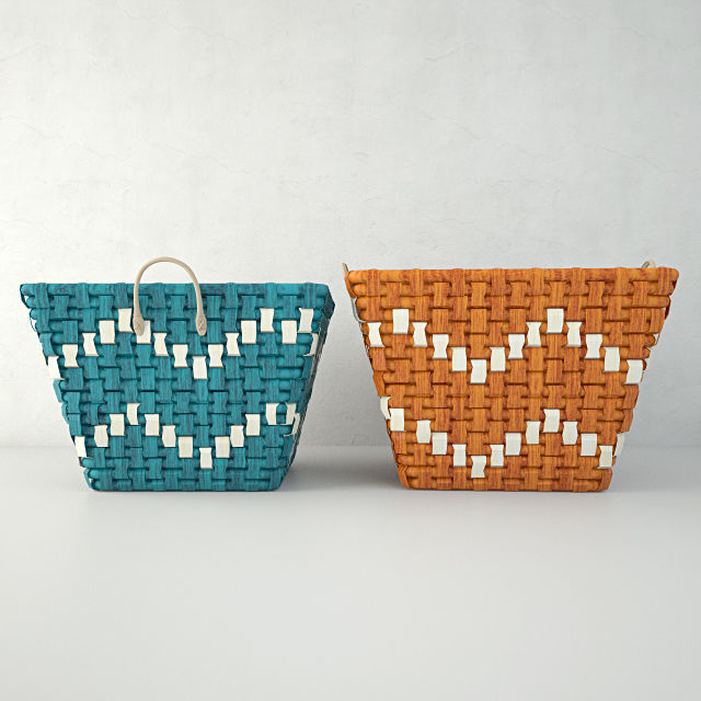 Coloured Baskets by ZARA HOME 3D model_1