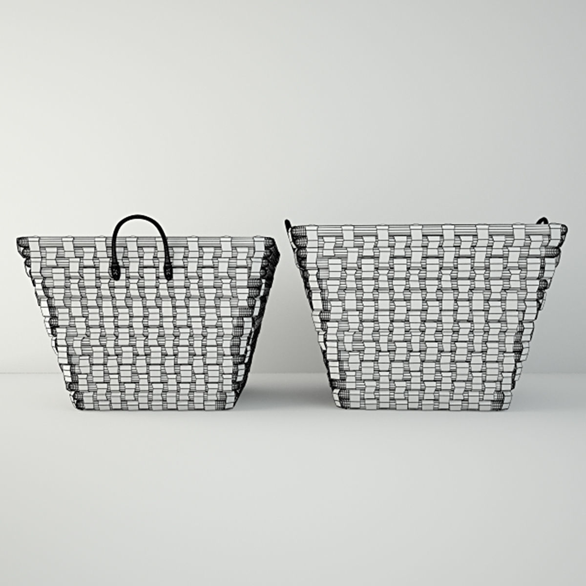 Coloured Baskets by ZARA HOME 3D model_2