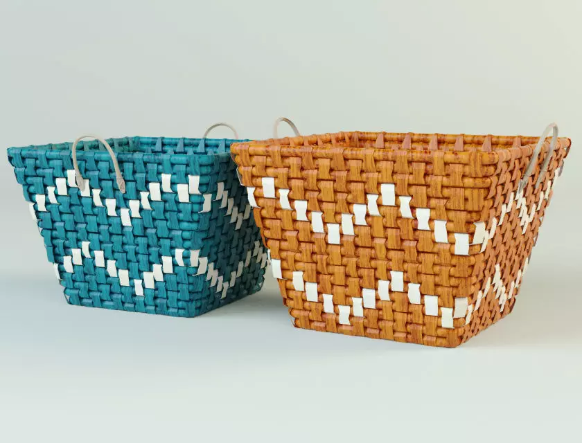 Coloured Baskets by ZARA HOME 3D model_0
