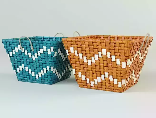 Coloured Baskets by ZARA HOME 3D model