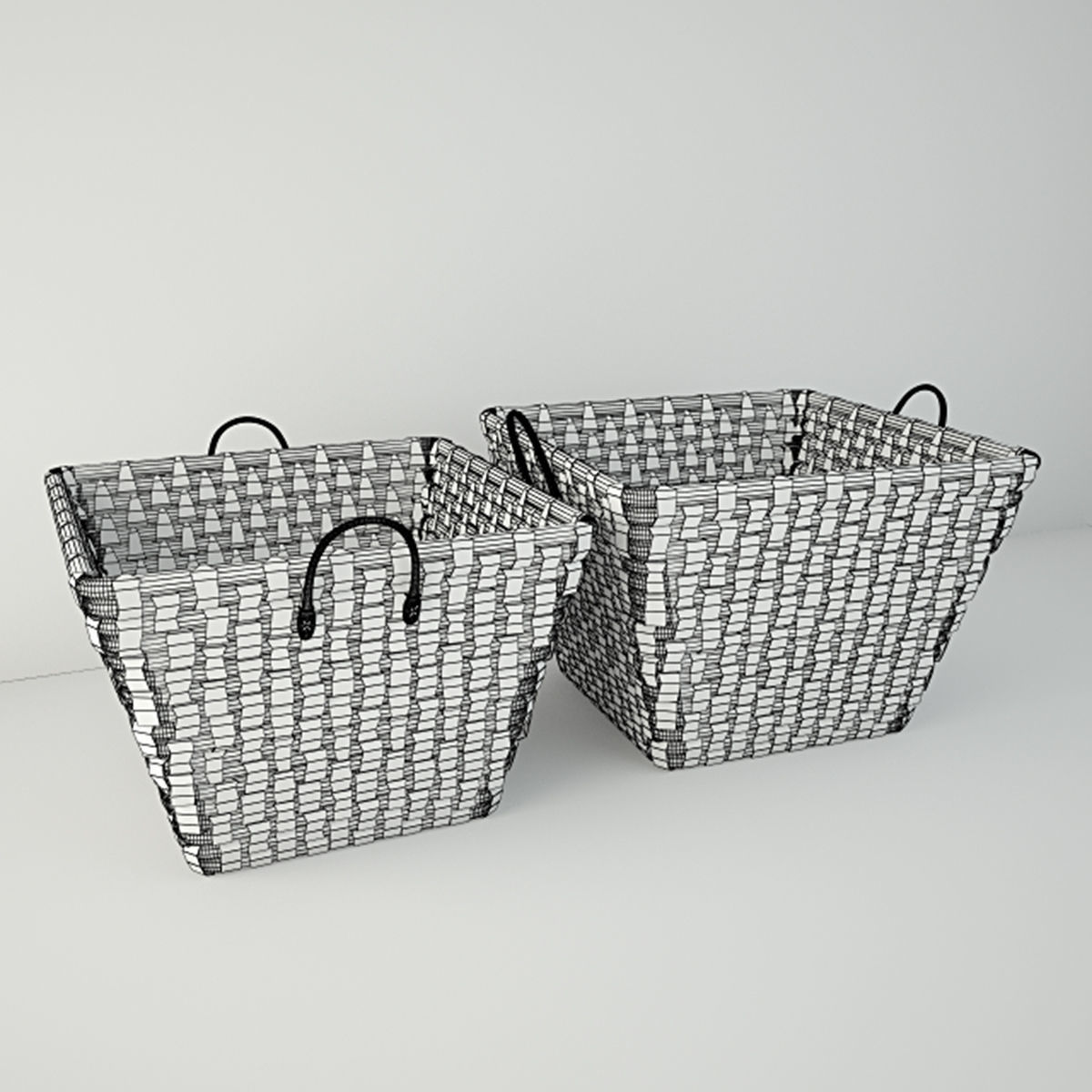 Coloured Baskets by ZARA HOME 3D model_4