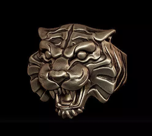 tiger head 3D print model_0