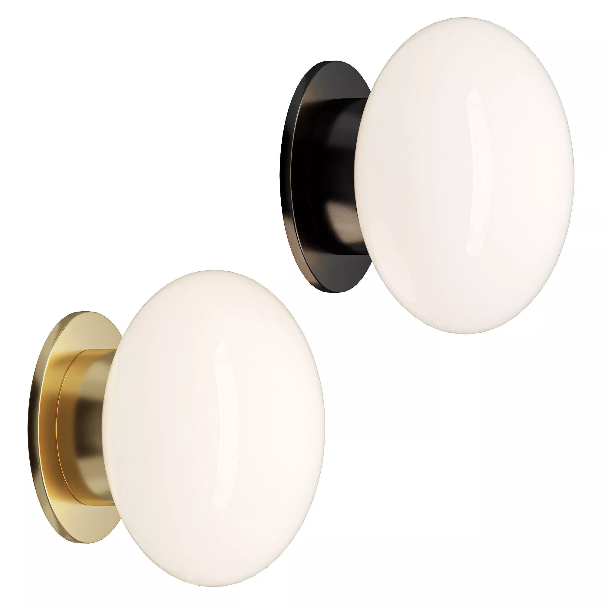 Astro Zeppo Brass Glass Wall Sconce 3D model