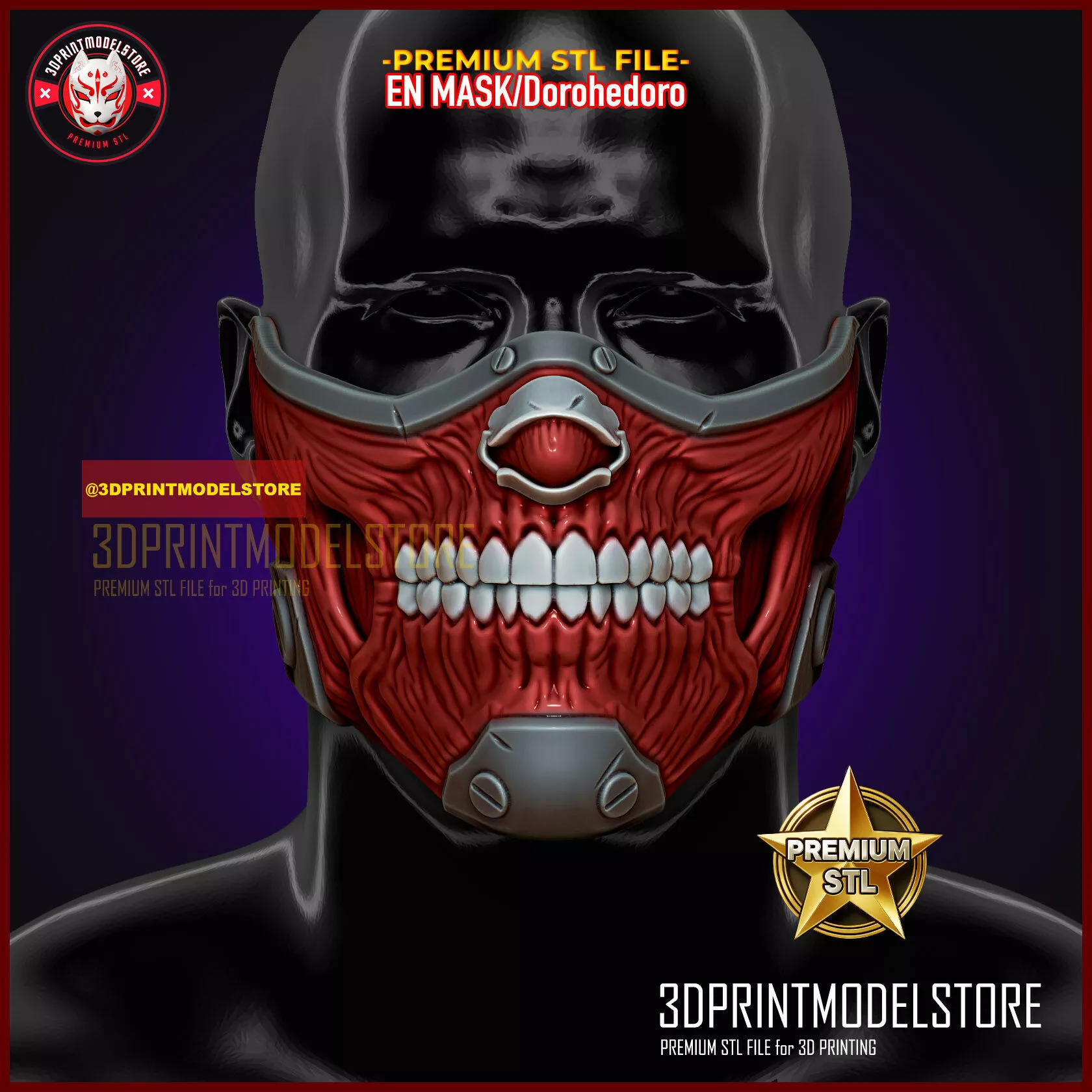 Herodohero En Mask - Anime Cosplay Helmet - Halloween Props 3D print model