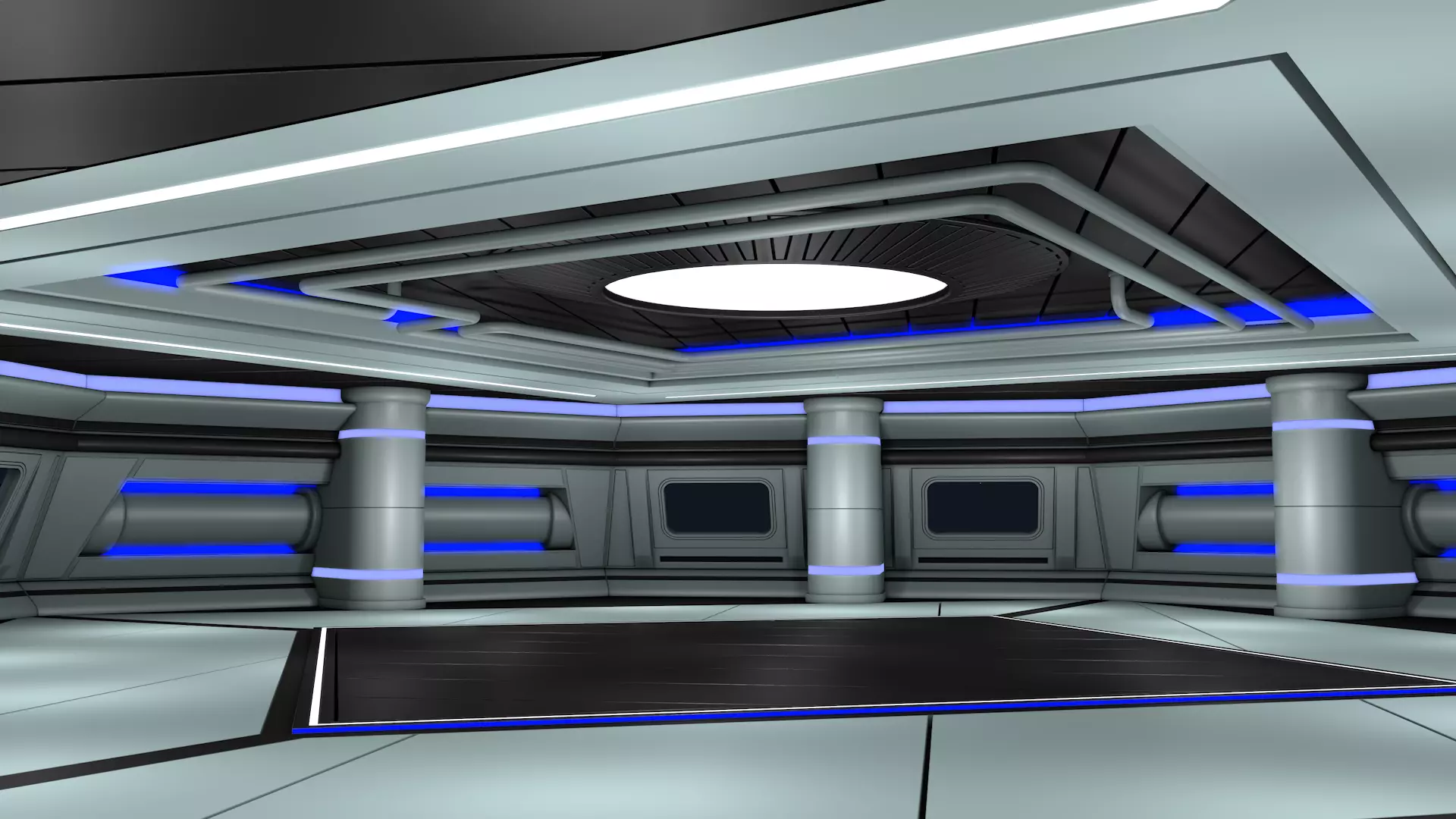 Futuristic Sci Fi Room 3D model