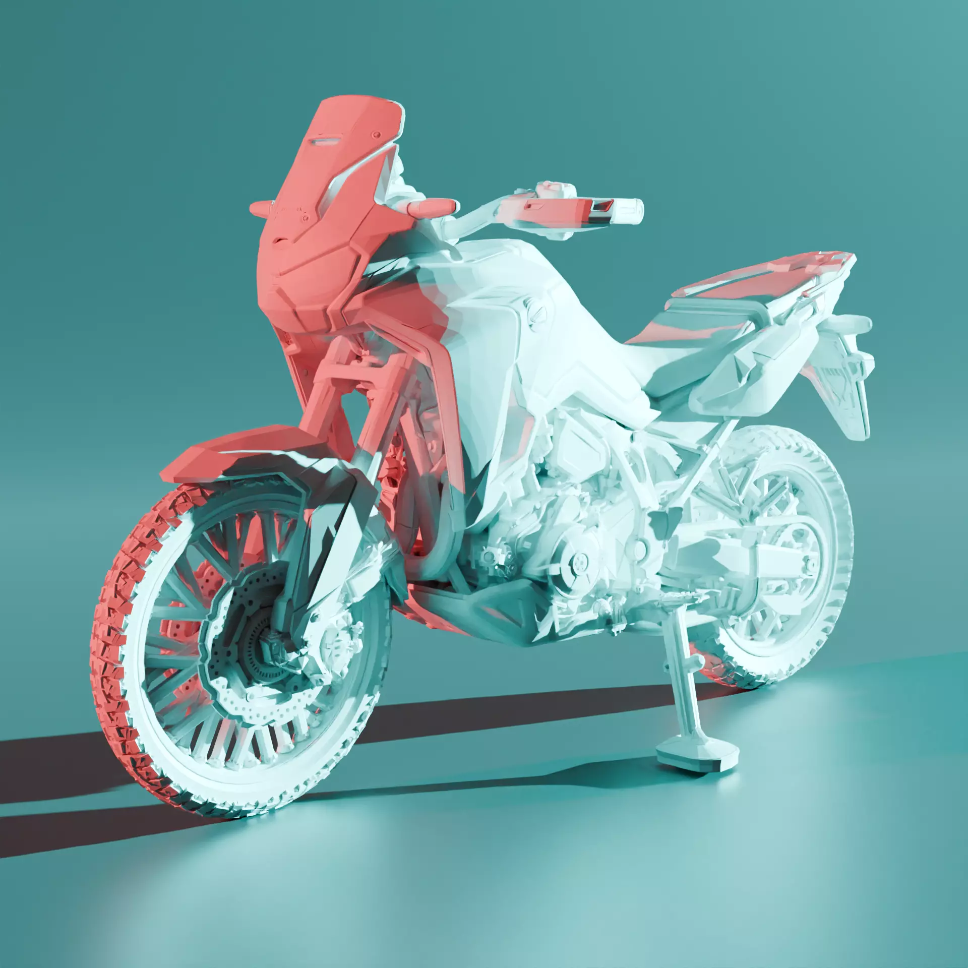 Africa Twin 1100 3D Printable STL Model Adventure Motorcycle 3D print model