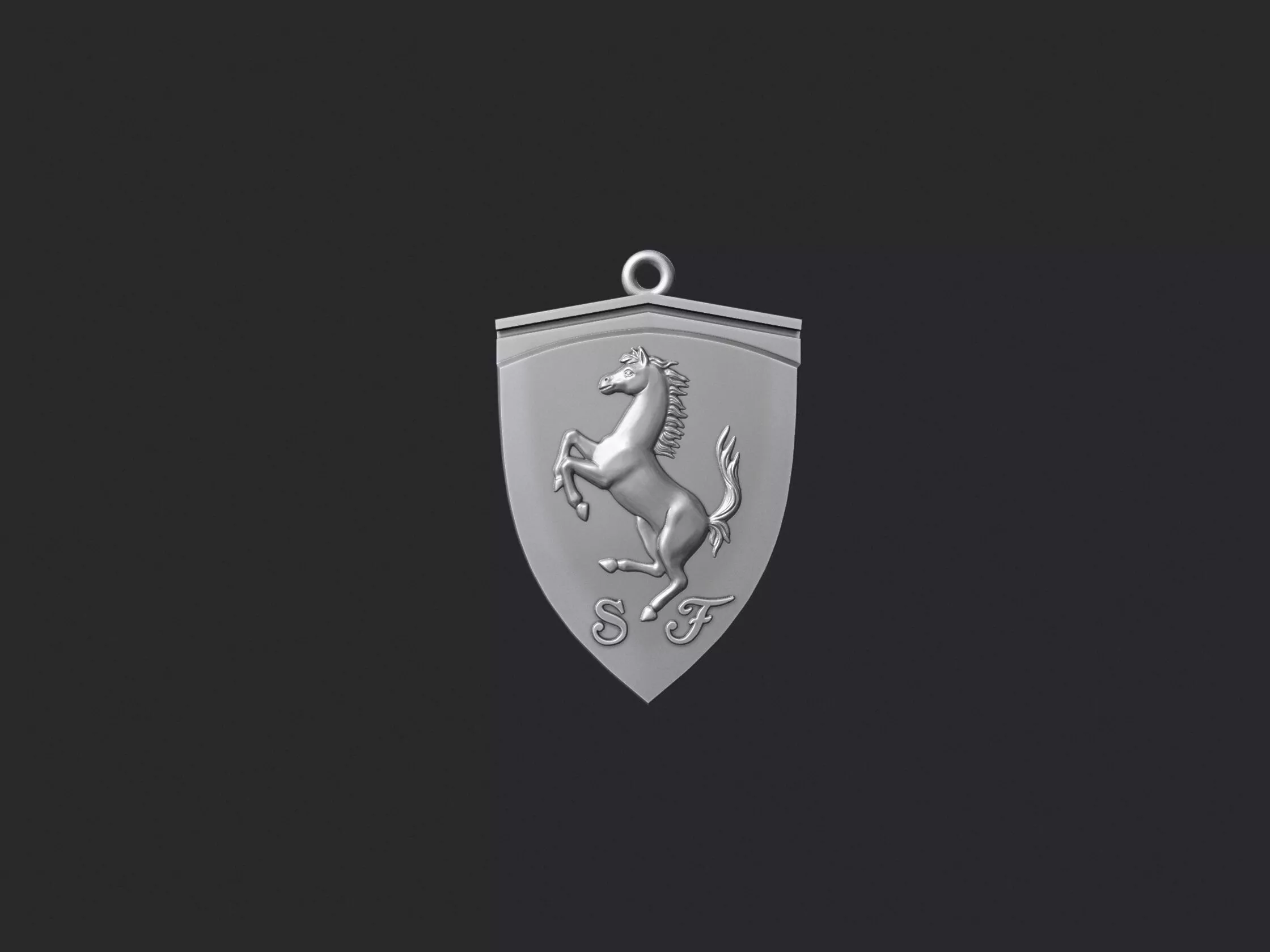 Prancing Horse Pendant 3D print model