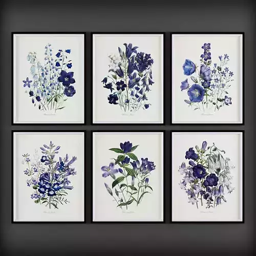 Picture Frames Low-poly 3D model
