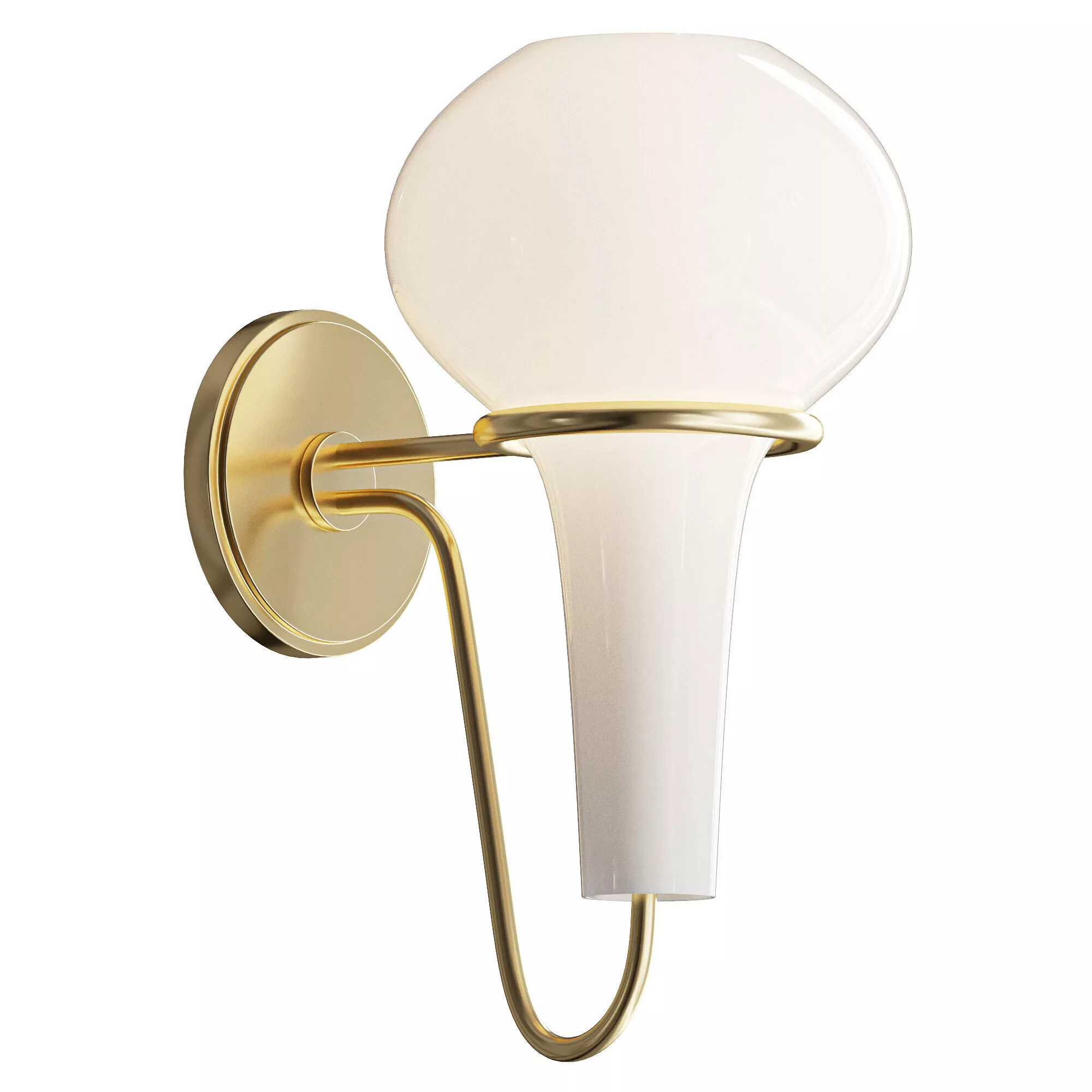 Hudson Valley Adams Corner Brass Glass Wall Sconce 3D model