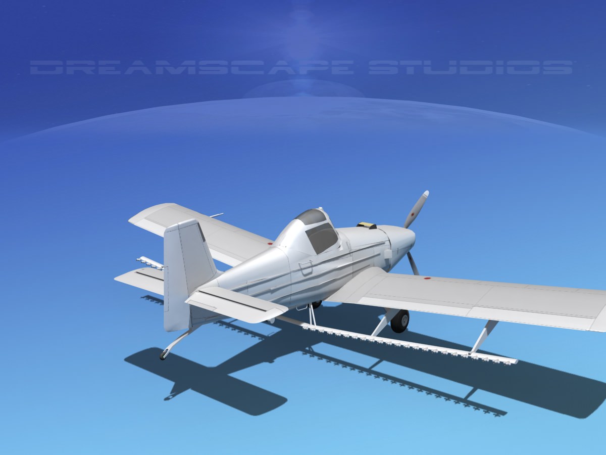 EMB-202 Cropduster Bare Metal 3D model_6