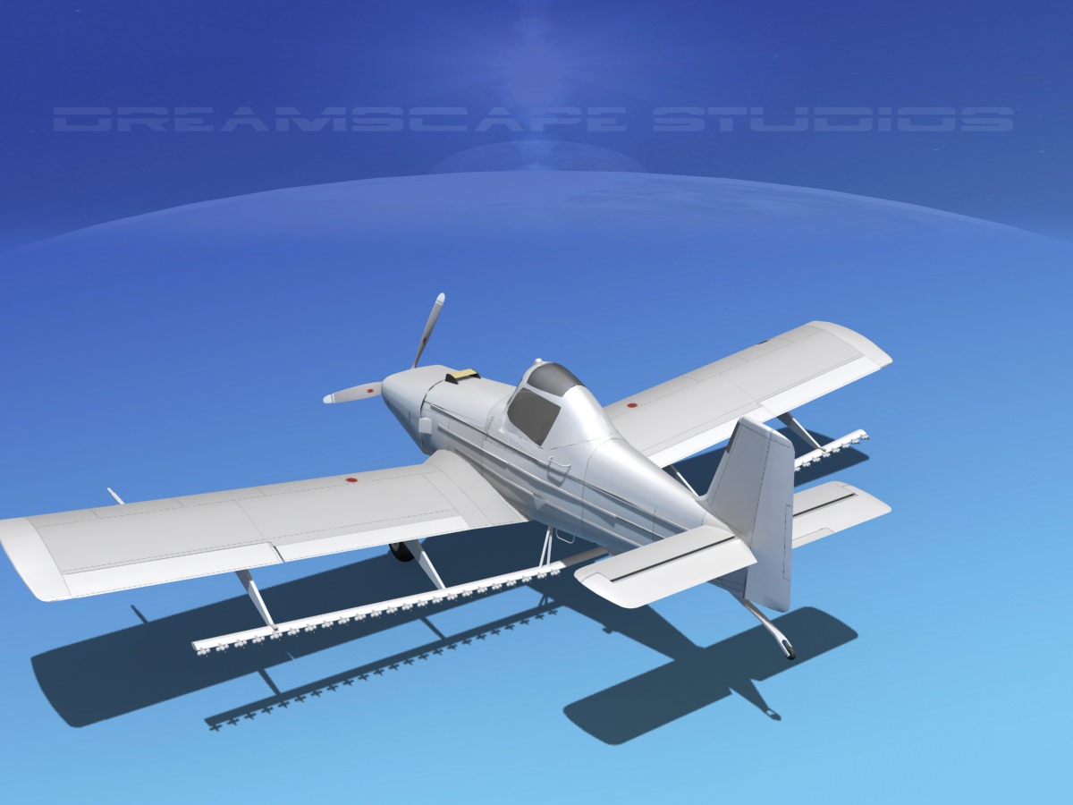 EMB-202 Cropduster Bare Metal 3D model_10
