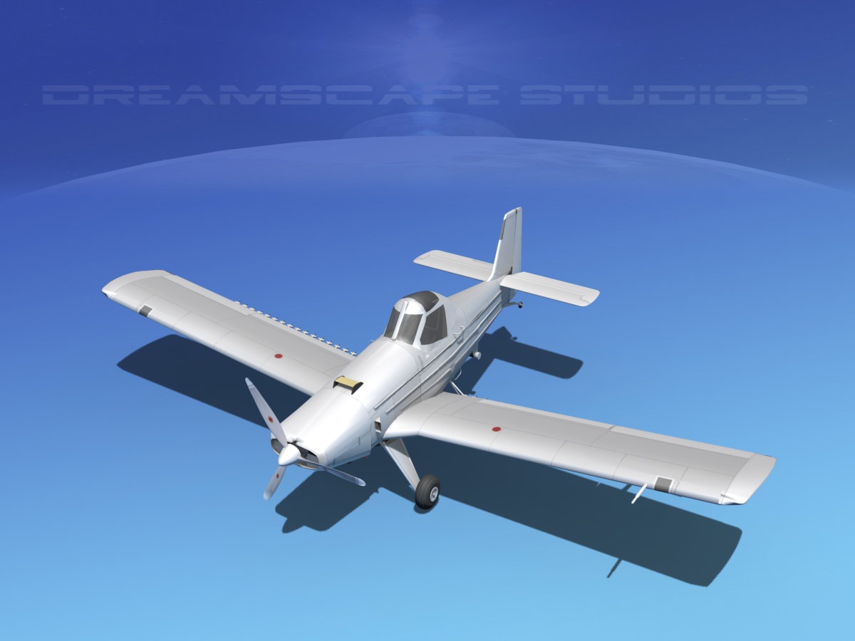 EMB-202 Cropduster Bare Metal 3D model_8