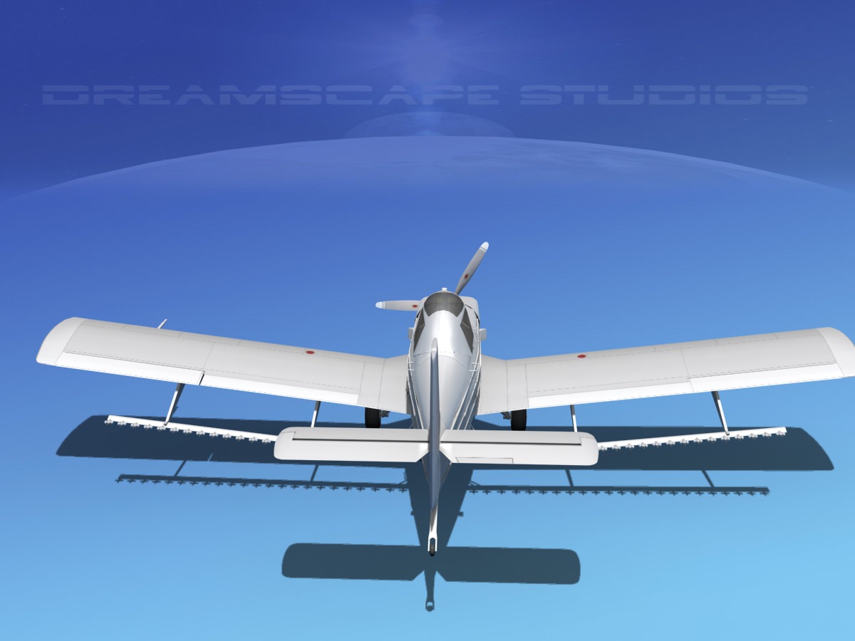 EMB-202 Cropduster Bare Metal 3D model_11