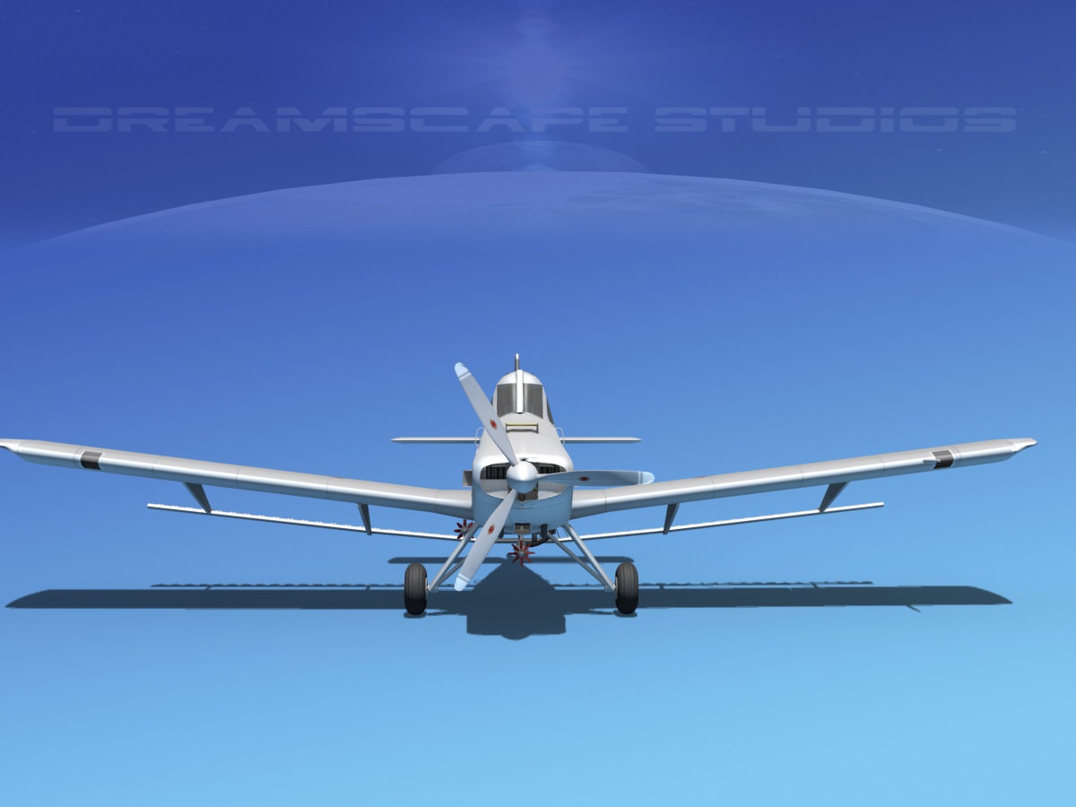 EMB-202 Cropduster Bare Metal 3D model_3