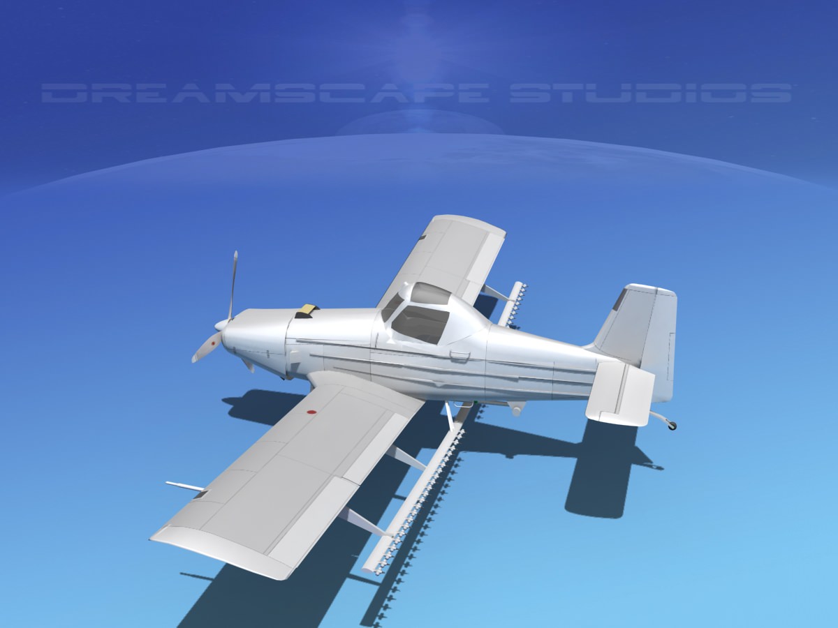 EMB-202 Cropduster Bare Metal 3D model_7