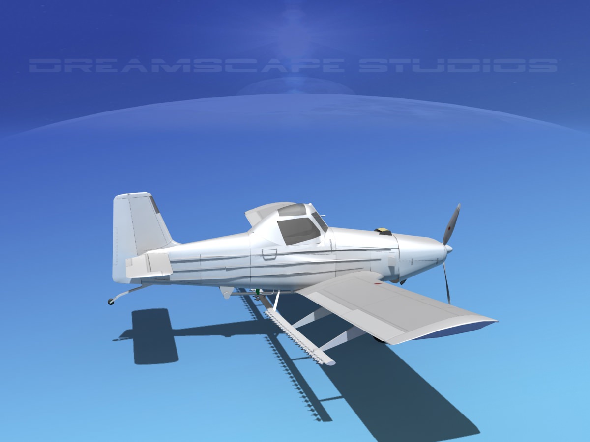 EMB-202 Cropduster Bare Metal 3D model_5