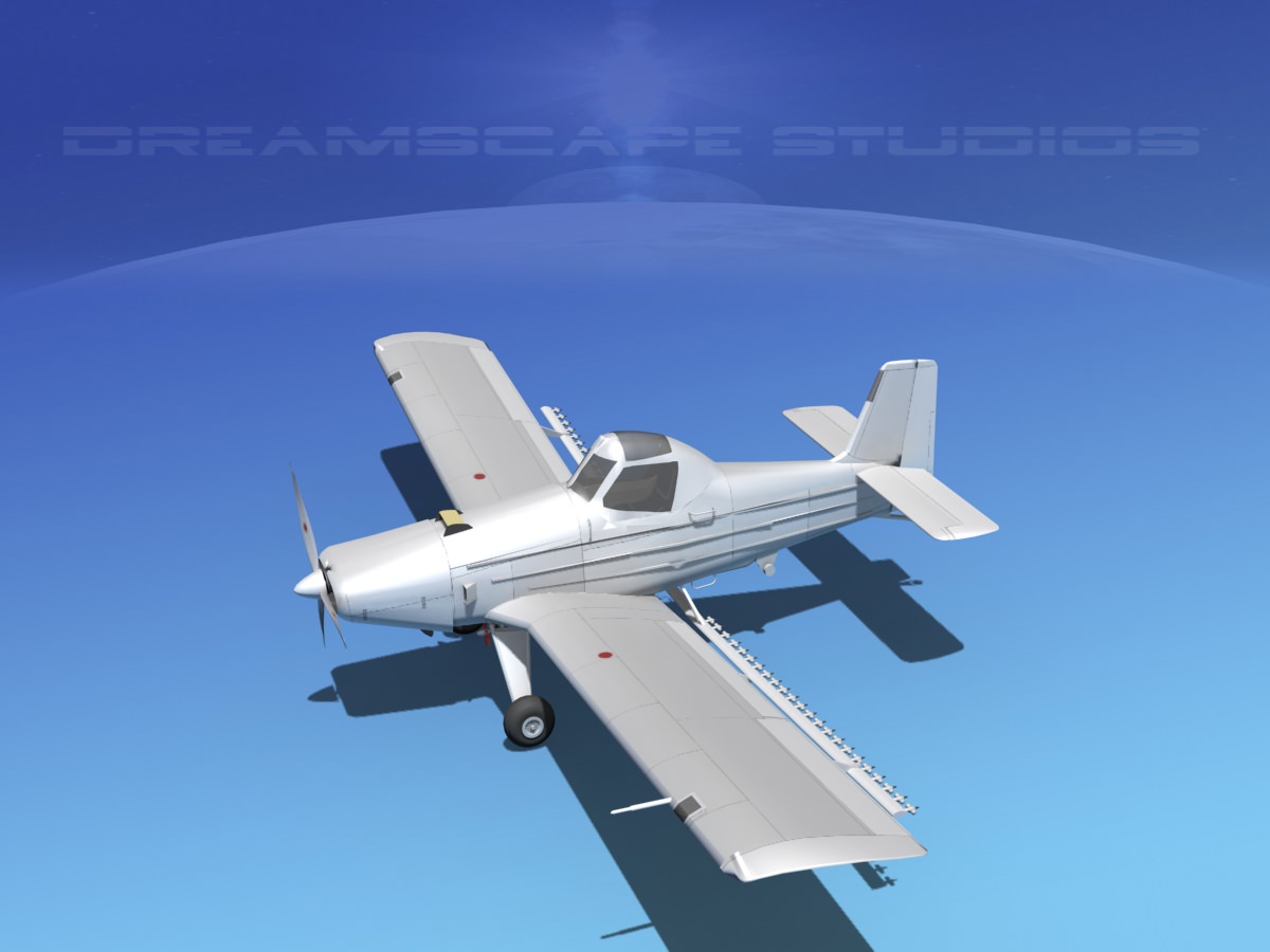 EMB-202 Cropduster Bare Metal 3D model_9