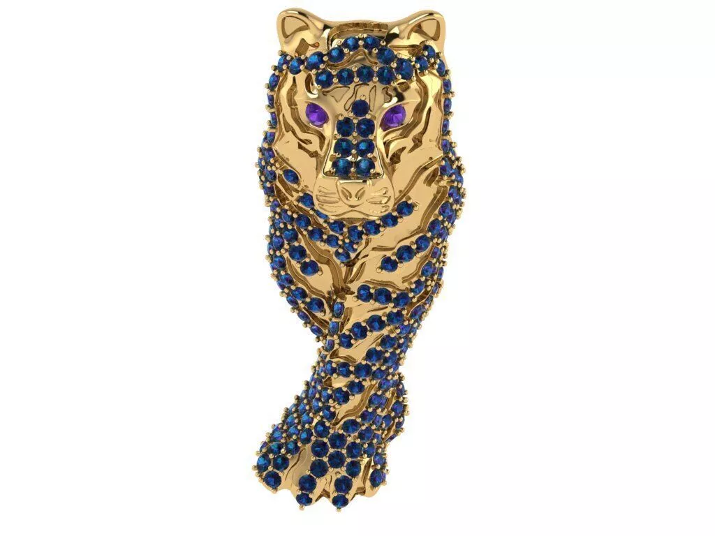 MD Tiger Pendant Necklace 3D print model