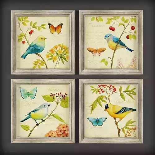 Picture Frames Low-poly 3D model