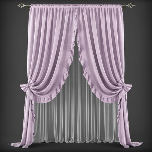 Curtain 3D model 243 Low-poly 3D model