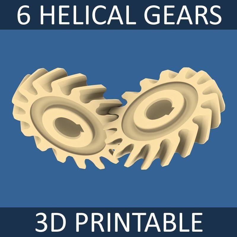 Helical Gear Collection 02 3D print model