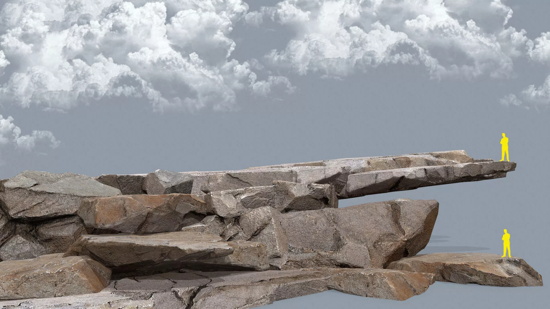 desert rocks Low-poly 3D model