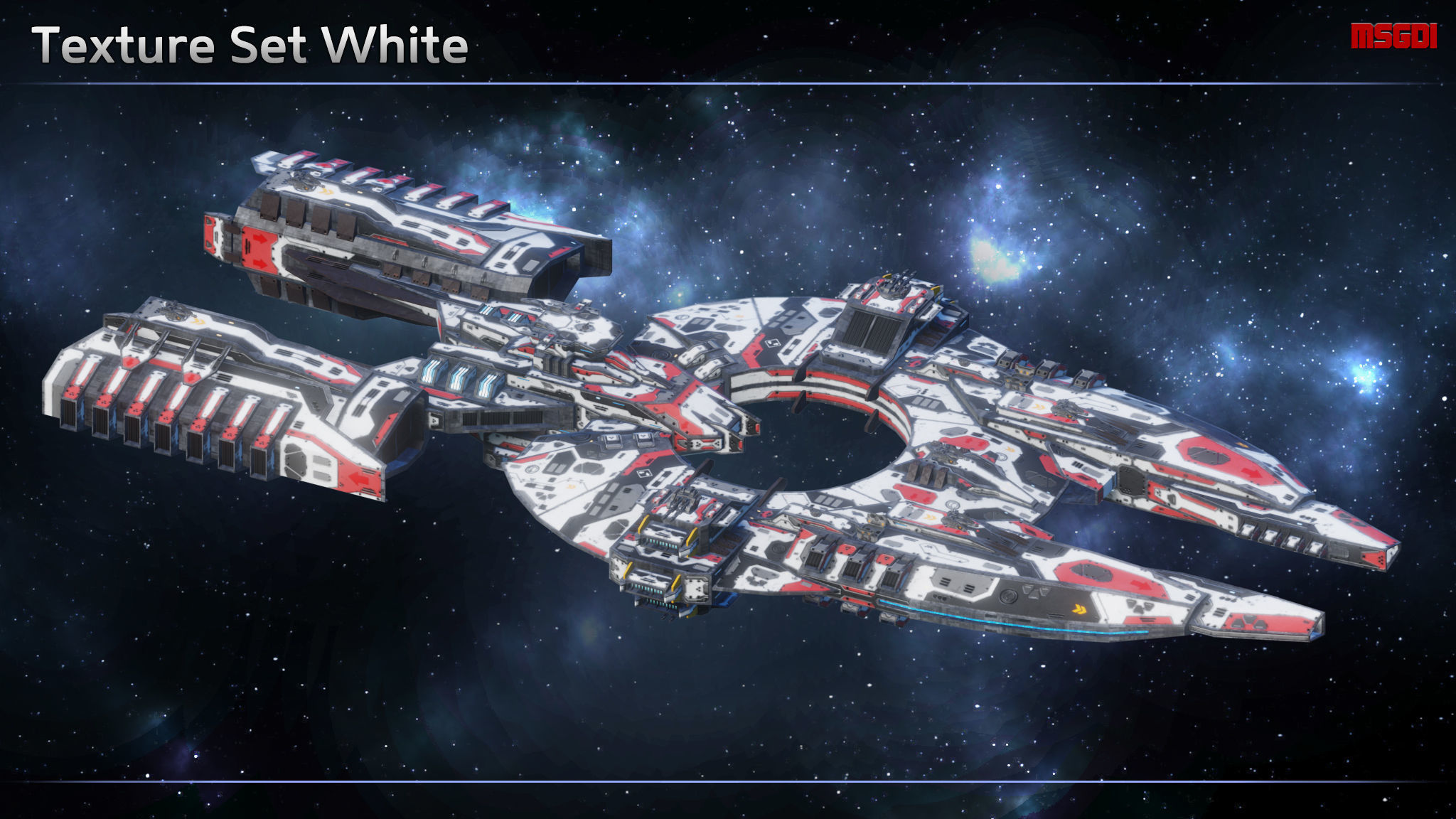 Spaceship Battleship Nomad Low-poly 3D model_12