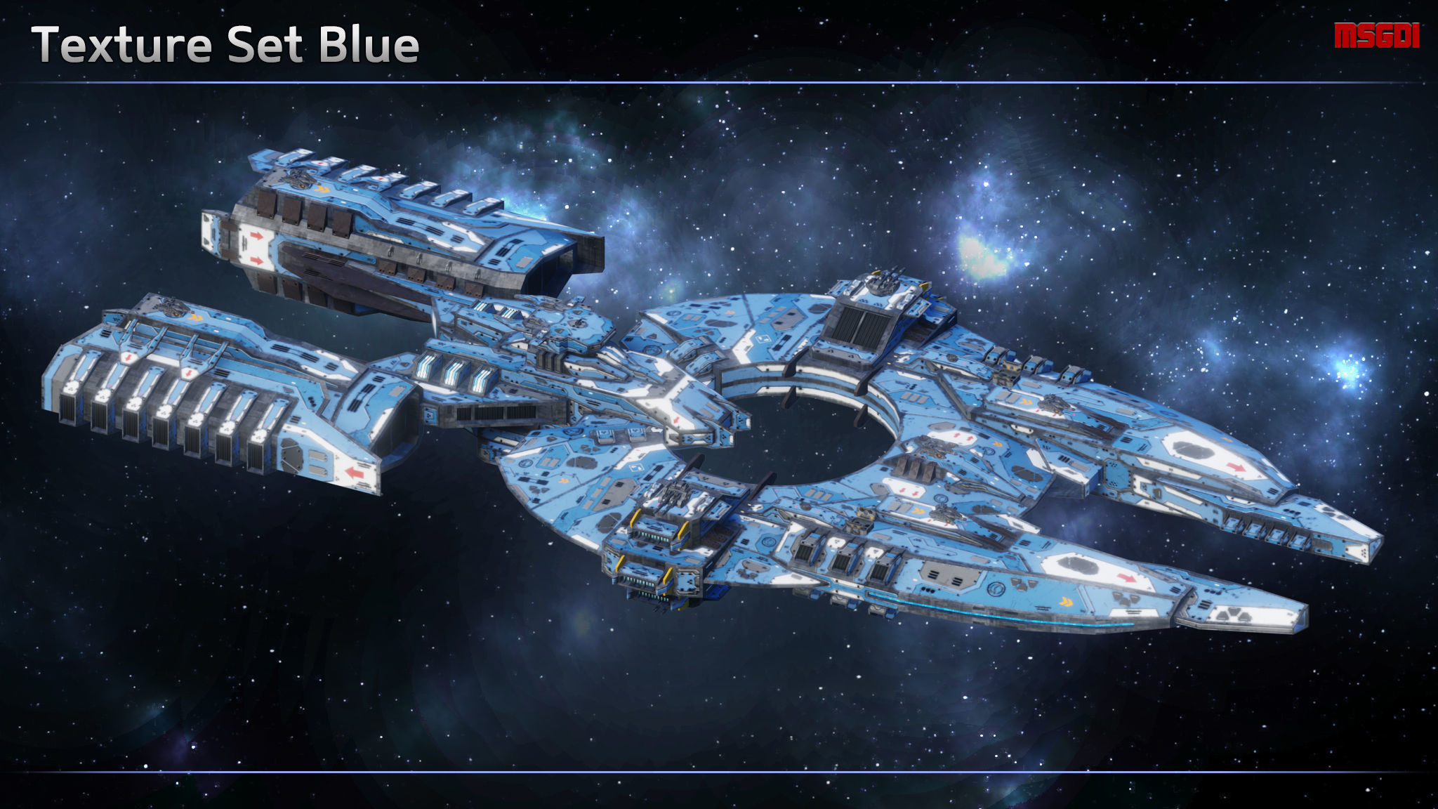 Spaceship Battleship Nomad Low-poly 3D model_8