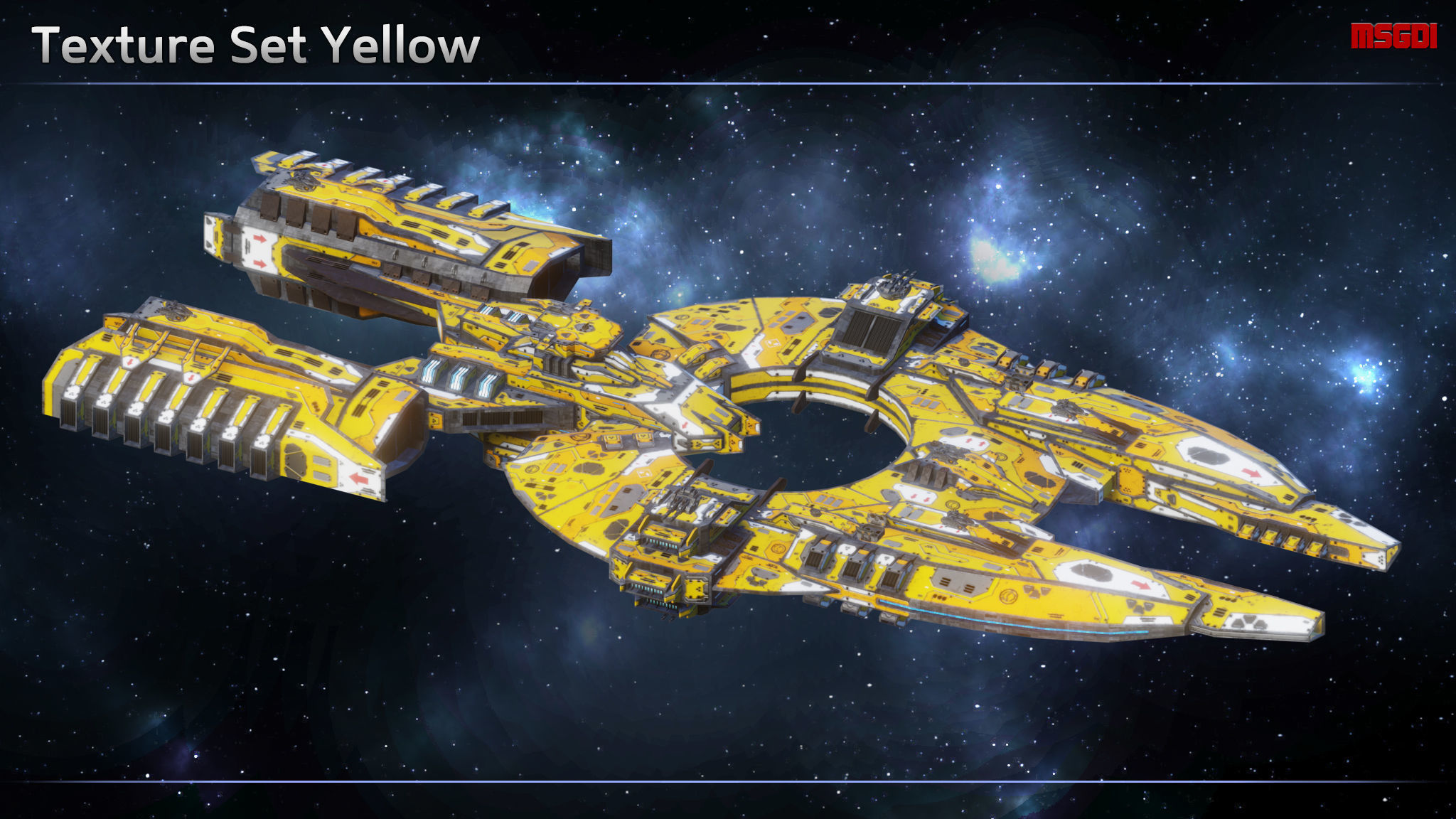 Spaceship Battleship Nomad Low-poly 3D model_13