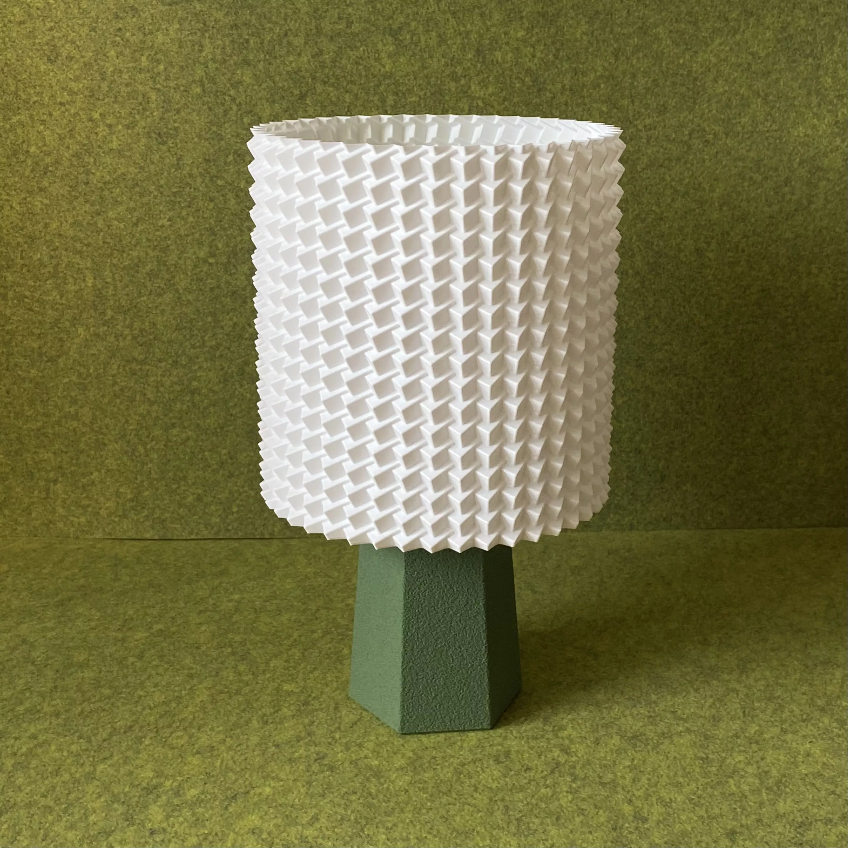 Geometric Relief Table Lamp Free 3D print model
