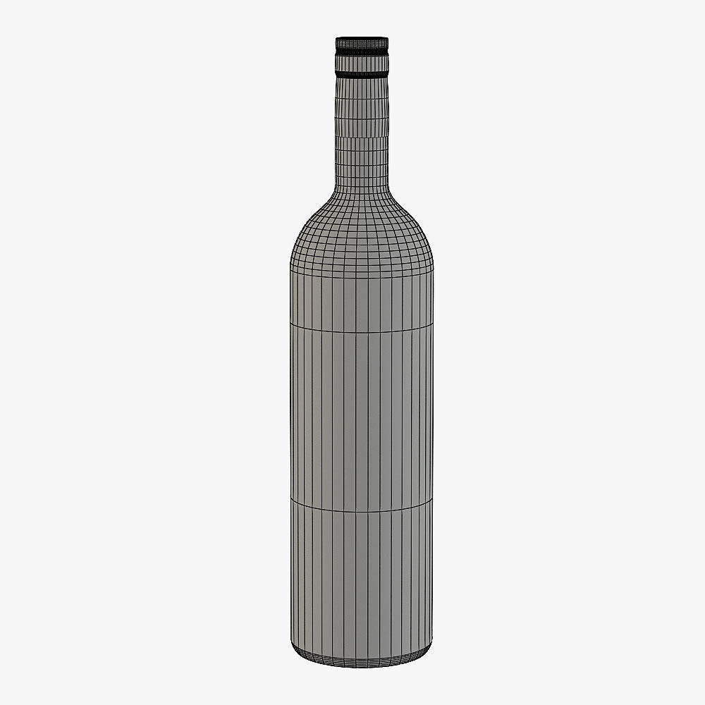 Wine bottle 3D model_1