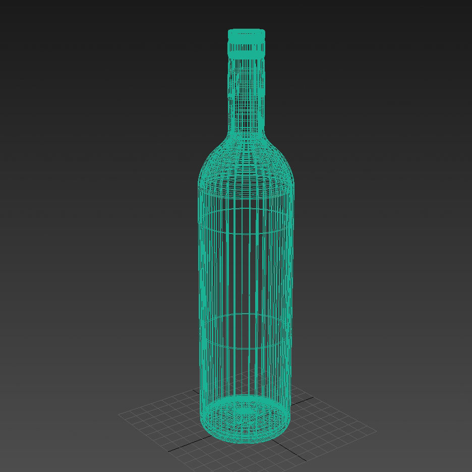 Wine bottle 3D model_3