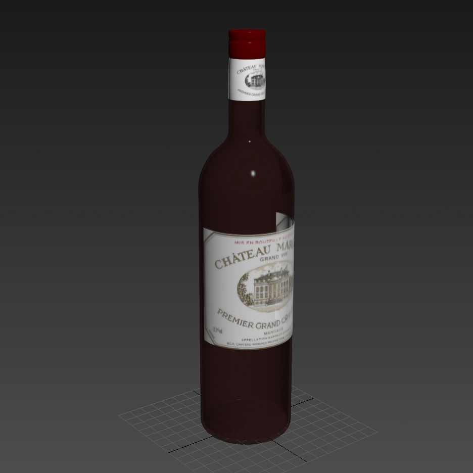Wine bottle 3D model_2